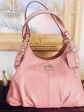 Coach Dusty Pink Leather Shoulder Hobo